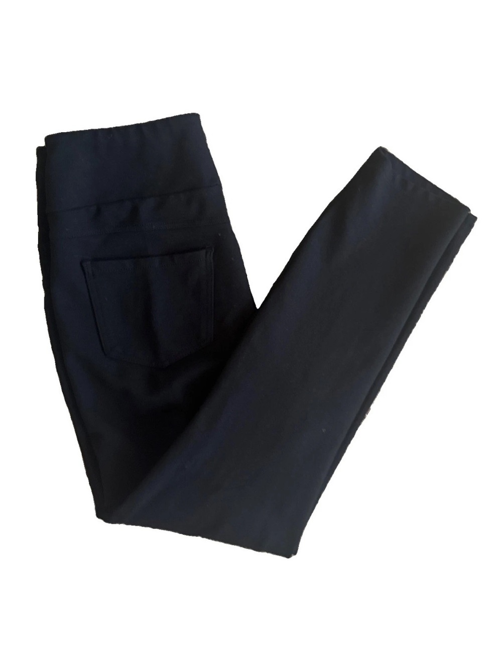 Papaya Women's Black Pull-On Leggings Pants w/ Pockets Stretch Rayon Blend L